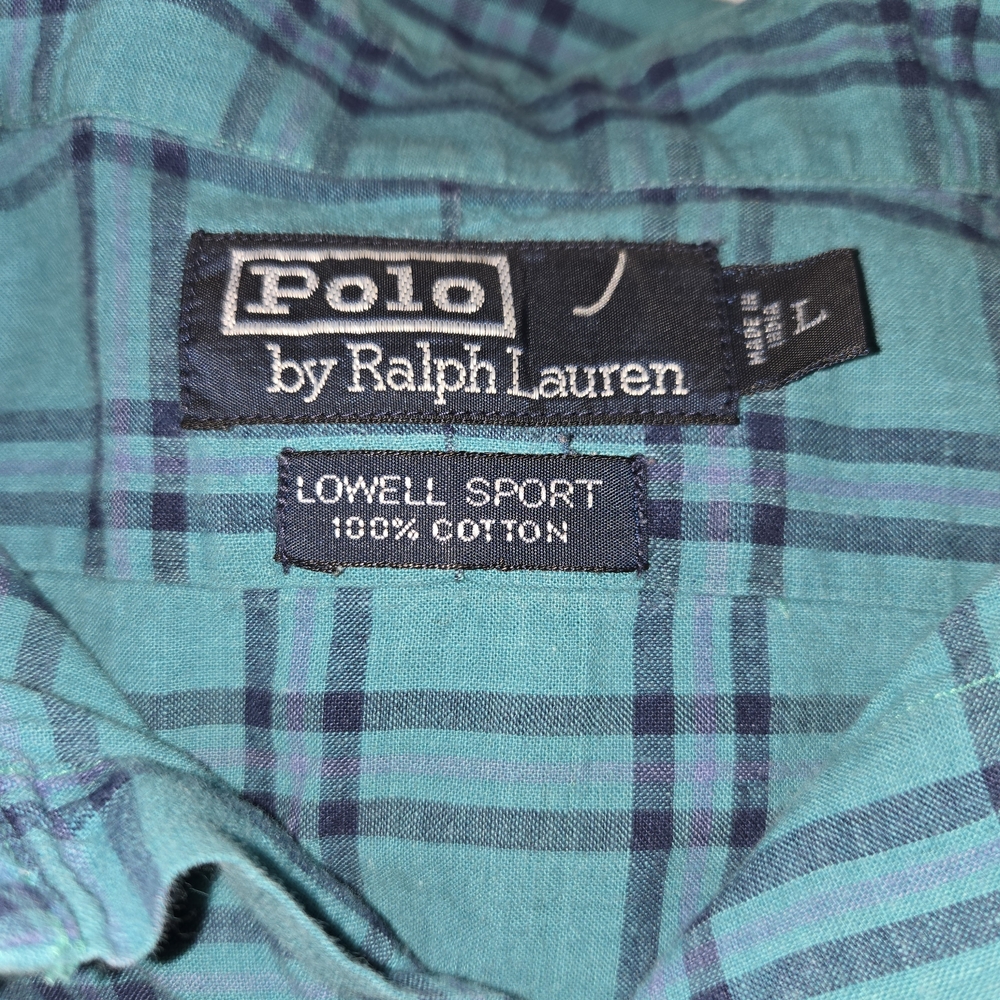 Polo Ralph‎ Lauren Teal Plaid Shirt